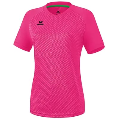 Erima Madrid Shirt Korte Mouw Dames - Pink Glo | Maat: 36
