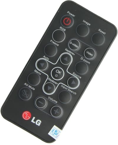 Afstandsbediening geschikt voor de LG BW286 beamer, vervangt COV30392301