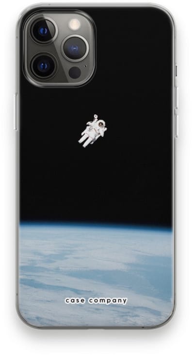 Case Company® - Hoesje geschikt voor iPhone 12 Pro Max hoesje - Alone in Space - Soft Cover Telefoonhoesje - Bescherming aan alle Kanten en Schermrand