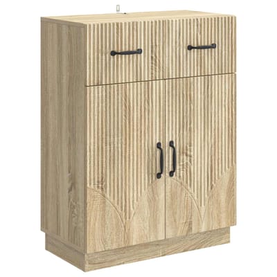 vidaXL - Dressoir - met - lade - Sonoma - Eiken - 66 - x - 34,5 - x - 87 - cm - Bewerkt - hout