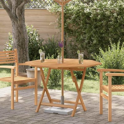 Tuintafel inklapbaar - Houten buitenmeubel - Buiten genieten - Massief weerbestendig - 120 x 120 cm - Houtkleurig