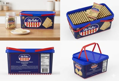MY SAN Sky Flakes Crackers 800g - Originele Filippijnse Saltine Crackers - Grote Voordeelverpakking - Krokante Ovengebakken Biscuits - Ideaal als Snack of Ontbijt - Luchtige en Hartige Crackers (1x 800g) Met kajal Sticker