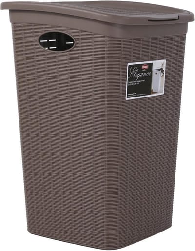 Elegante wasmand 37 x 38 x 54,5 cm in duif grijs - handige opberglossing