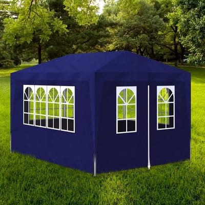 Feesttent Paviljoen - Tuinpaviljoen Luifel - Buitenfeesten Bijeenkomsten - UV Waterafstotend Frame - 3 x 4 meter - Blauw