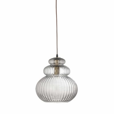 Bloomingville Hanglamp Glas Sybia Grijs