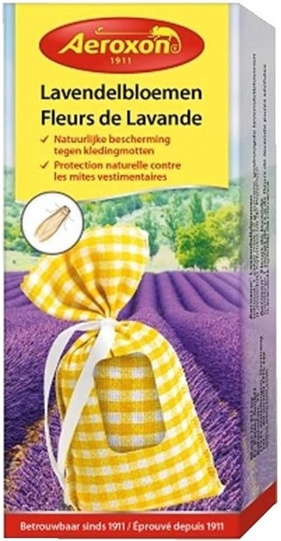 Geurzakje Lavendelbloemen - 2x stuks - natuurlijke kledingverfrisser / kastverfrisser