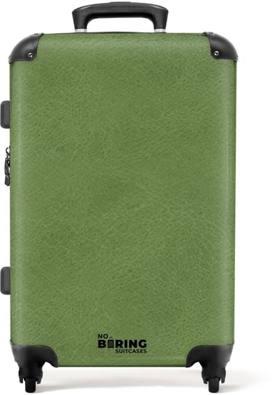 NoBoringSuitcases.com - Grote koffer - Lederen look mint groen - Kinderkoffer geschikt voor jongen en meisjes - Reiskoffer met 4 wielen - Trolley op wieltjes - Rolkoffer groot kinderen - 72 liter - Ruimbagage valies 20kg