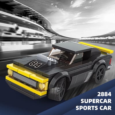 Yugaplex ® - SuperCar - Raceauto - Bouwstenen auto voor kinderen - Bouwvaardigheid voor kinderen