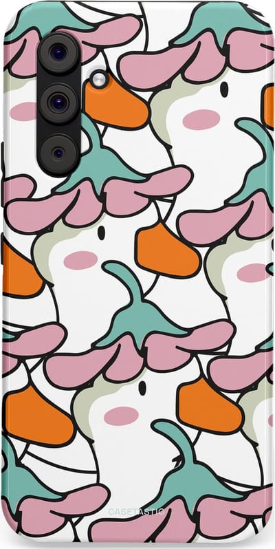 Casetastic Hoesje Geschikt voor Samsung A54 (5G) - Stijlvolle Beschermende Duo-layer Case - Bloempjeshoed