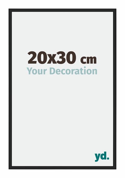 Your Decoration - Fotolijst 20x30 cm - Aluminium - Zwart Hoogglans - Miami
