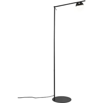 Nordlux Contina-vloerlamp-G9-opaal glas/zwart