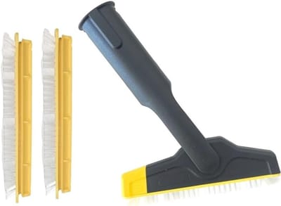 Grout Borstel Set - Reinigingsborstel Stoomreiniger - Voegen Reinigen - Flexibele Aansluiting - 25 x 12 x 5 cm - Wit