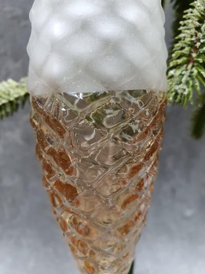 House of seasons hangende dennenappels goud oranje set van 6