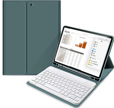 geschikt voor iPad Pro 11 inch (2024) Hoes met Toetsenbord - donkergroen