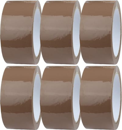 Verpakkingstape - Bruin - 6 Rollen - Dozentape - 48mm x 66m - Sterk klevend