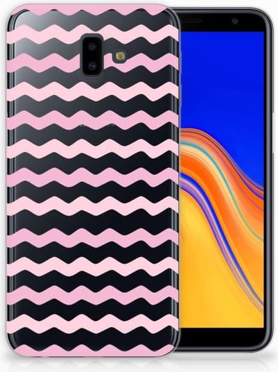 Samsung Galaxy J6 Plus (2018) TPU bumper Waves Roze
