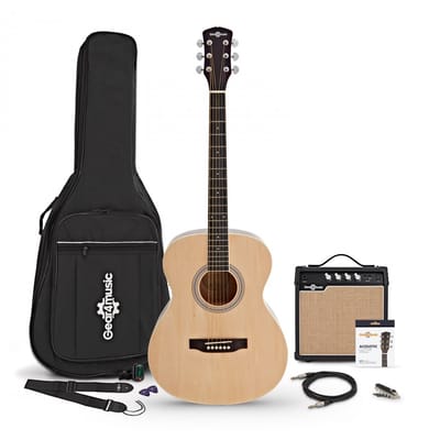 Elektro-akoestische Studiegitaar, Naturel, met 15W Akoestische Versterker & Accessoireset