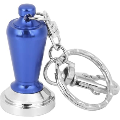 Mini Koffie Tamper Sleutelhanger Poeder Hamer Sleutelring Koffie Apparaat Hanger Randgeschenken donkerblauwe kleur