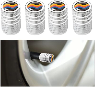 Dailygoody - Stofkappen - Ventieldoppen voor autobanden - Waterdicht en stofdicht - Zilver - Aluminiumlegering - 4 stuks - Geschikt voor auto