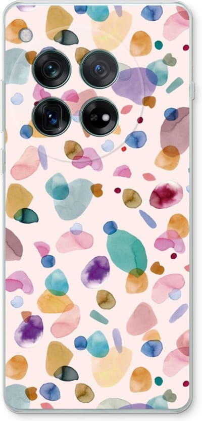 Case Company® - Hoesje geschikt voor OnePlus 12r hoesje - Terrazzo Memphis - Soft Cover Telefoonhoesje - Bescherming aan alle Kanten en Schermrand