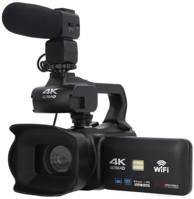 Golden crown - 4K Ultra HD-videocamera - Digitale Zoom - Handheld-stabilisator - 3,0-inch IPS-aanraakscherm - Vlog-videorecorder - Geschikt voor vlogg