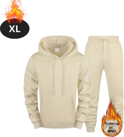 Nivard Joggingpak - Huispak - Volwassenen - Trainingspak - Comfortabel - Joggingsbroek - Tracksuit - Heren - Kaki - XL