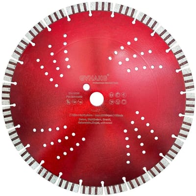 Diamantdoorslijpschijf - Betonzaagblad - Materiaal Zagen - Warmteafvoer Gaten - 350 mm - Zwart
