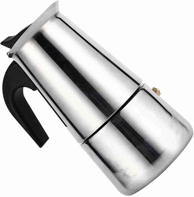 Koffiezetapparaat - Moka pot - Koffie thuis zetten - Roestvrij staal - 200 ml - Zilverkleurig