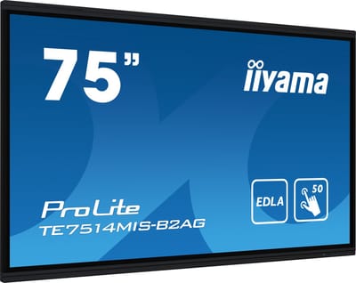 iiyama PROLITE TE7514MIS-B2AG Kiosk-ontwerp 190,5 cm (75") LCD Wifi 435 cd/m² 4K Ultra HD Zwart Touchscreen Type processor Android 24/7
