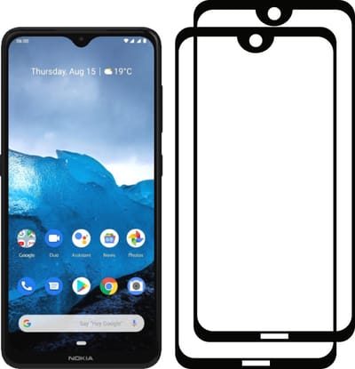 Smartphonica 2 Stuks Screenprotector Geschikt voor Nokia 6.2 - Full Cover Tempered Glass - Gehard glas Geschikt voor Nokia 6.2 geschikt voor Nokia 6.2
