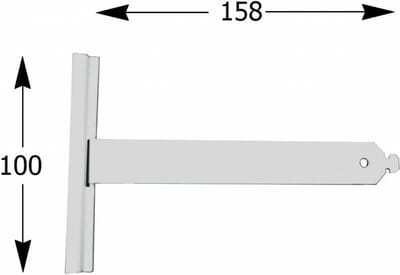 Selve Ophangveer rolluik, lengte 123 t/m 198 mm, mini-E profiel - Rolluik ophangveren