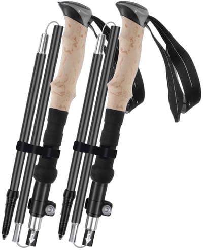 CRLYN® Wandelstok Opvouwbaar - Wandelstokken Dames en Heren - Zwart