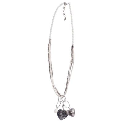 Behave - Lange ketting met hartenhanger - Romantisch casual stijl