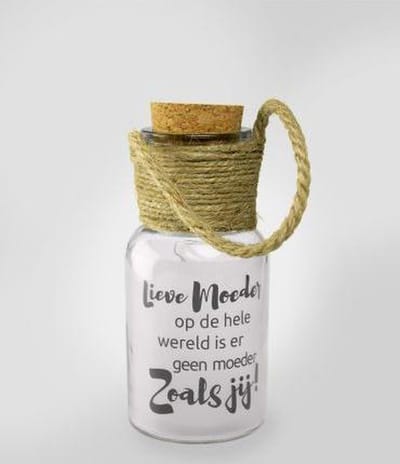 Moederdag - Star Lights - Lieve mama van alle mama's op een rij, is er niemand zoals jij - In cadeauverpakking met gekleurd lint