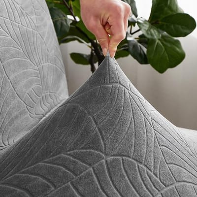 Waterdichte Bankbedhoes Armloze Bankhoes Voor Woonkamer Moderne Bankhoes Zonder Arm Hoekbankhoezen Voor Thuis Hotel X size(120-150cm) zilver