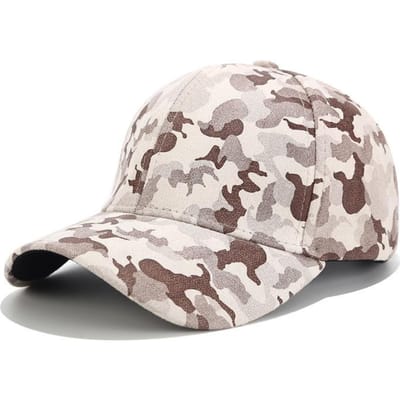 Camouflage Baseballpet van Suede voor Dames Buitensporten Jungle Hoed Zonbescherming Zonnehoed Adjustable