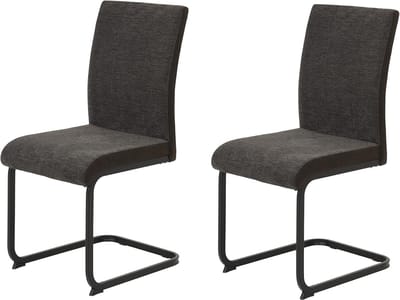 Set van 2 Schommelstoelen Woonkamer Microvezel Bruin