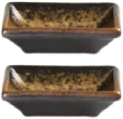 MPLCo - Ondes Dip Schaaltje - Dip Kom - Set van 2 - Saus Schaaltje Sushi & Tapas - Kleine Kom - Vaatwasser & Magnetron Bestendig - Mini Serveerschaal - Keramiek - ca. 8 x 5.5 x 2 cm - Aardetinten