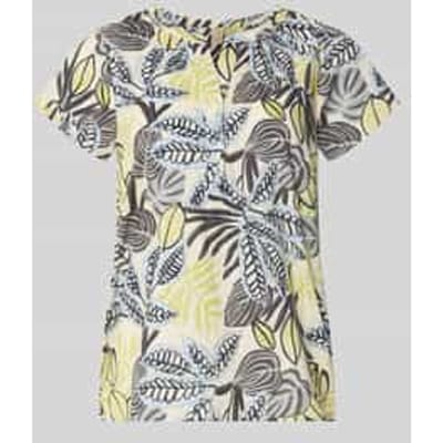 relaxed fit T-shirt met all-over bloemenmotief