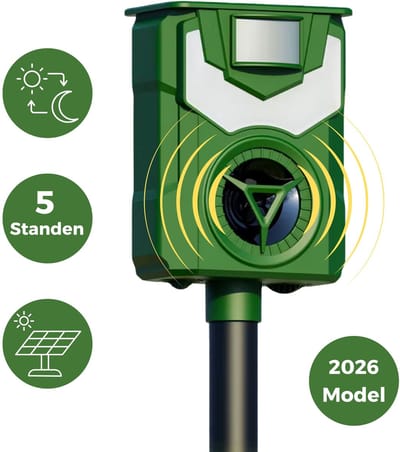 Nextora Kattenverjager - Marterverjager - Muizenverjager - Katten Verjager voor de Tuin - Kattenschrik - Zonne-energie - Ultrasone Verjagers - 1 Stuk - Groen