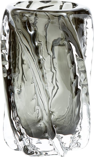 WOOOD Paragon Handgemaakte Vaas - Glas - Antraciet - 21x13x13