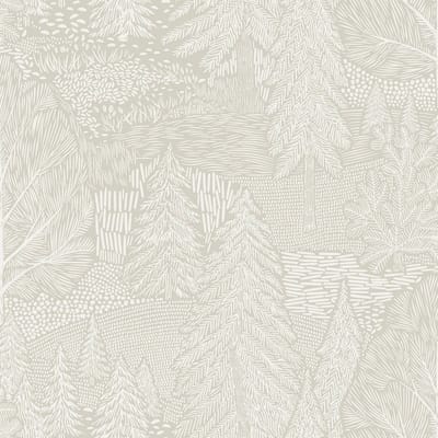 Boråstapeter Vliesbehang 4703 - Woodland - Botanisch Beige - 53cm x 10.05m