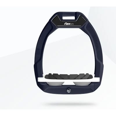 Veiligheidsbeugels voor paardrijden, schuin grip, bruin/wit/grijs Flex-On Safe-On