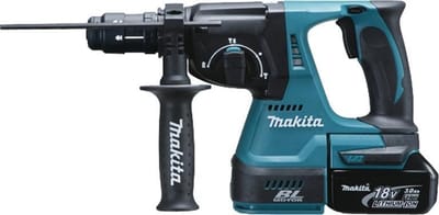 Makita DHR243RFJ 18V Li-Ion accu SDS-plus combihamer + verwisselbare kop set (2x 3.0Ah accu) in Mbox - koolborstelloos
