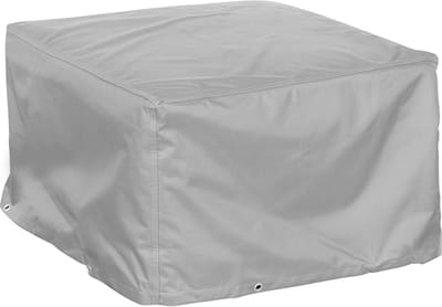Beschermhoes voor loungetafels / loungekruk | 100 x 100 x 45 cm | polyesterweefsel, Kleur: taupe (lichtgrijs)