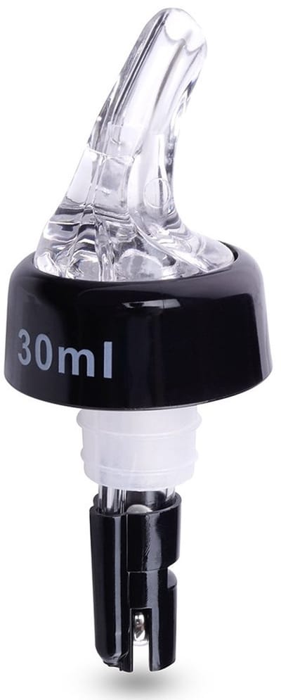 Excellent Houseware - Flessendispenser - 30 ml - Transparant en Zwart - Duurzaam