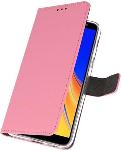 Booktype Telefoonhoesjes - Bookcase Hoesje - Wallet Case - Geschikt voor Samsung Galaxy J4 Plus - Roze