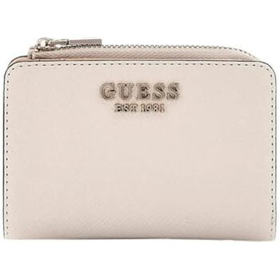 GUESS Portemonnee Kaarthoes Laurel Zip Around Card Case Bone Lichtgrijs