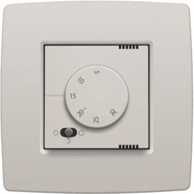 Niko elektronische thermostaat compleet (sokkel+knop+centraalplaat) - Original Light Grey (102-88000)