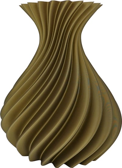 Veluro design vaas – Decoratieve vaas - Brons - 3d geprinte vaas – geschikt voor droogbloemen - 25CM